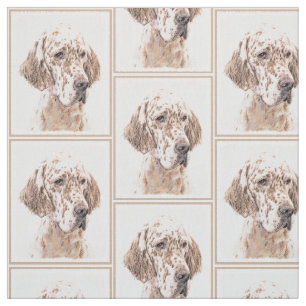 Engelse Setter Oranje Belton Painting Dog Art Stof