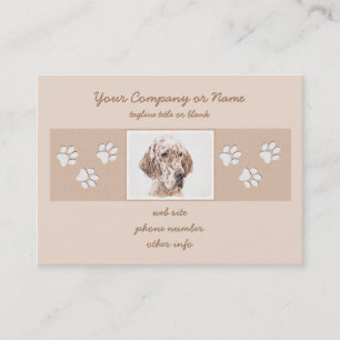 Engelse Setter Oranje Belton Painting Dog Art Visitekaartje