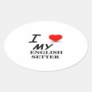 Engelse Setter Ovale Sticker