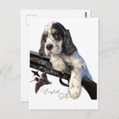 Engelse Setter, schattige puppy Briefkaart (Voorkant / Achterkant)