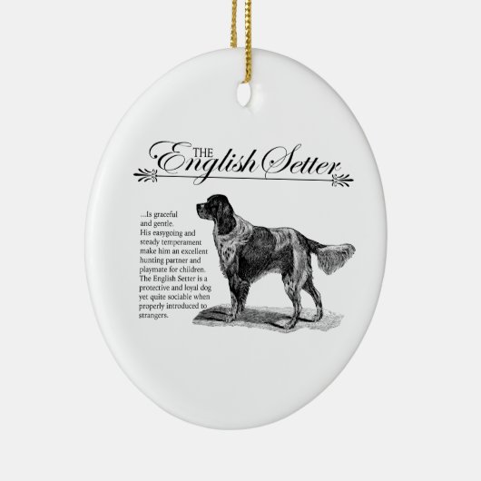 Engelse Setter Storybook Style Keramisch Ornament (Rechts)