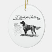 Engelse Setter  Storybook Style Keramisch Ornament (Links)