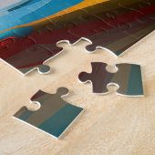 Engelse Setter Strand Surfen Schilderij Legpuzzel (Zijkant)