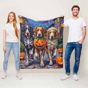 Engelse Setter Trick-or-Treating Halloween Kostuum Fleece Deken