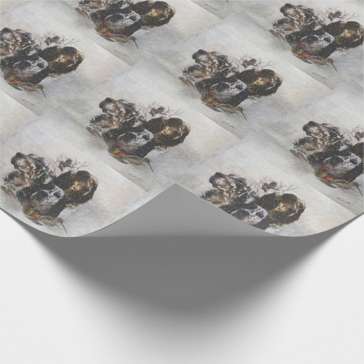 Engelse setters cadeaupapier (Hoek)