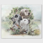 Engelse Setters Cadeaupapier (Vlak)