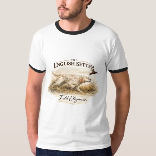 Engelse setters t-shirt (Voorkant)