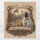 Engelse Setters Wijn Etiket (Enkel label)