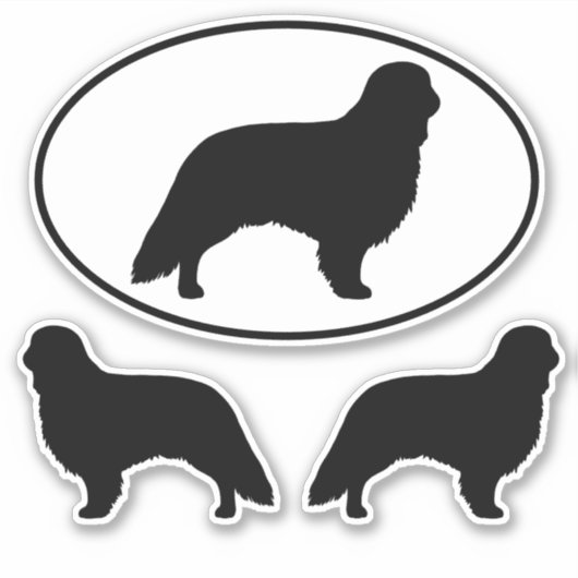 Engelse Speelgoed Spaniel Dog Silhouettes Sticker (Voorkant)