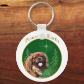 Engelse Speelgoed Spaniel Peace Sleutelhanger (Voorkant)
