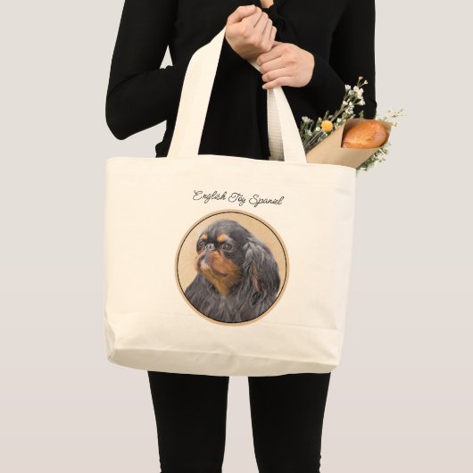 Engelse Speelgoed Spaniel schilderij King Charles Grote Tote Bag (Voorkant (product))
