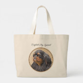 Engelse Speelgoed Spaniel schilderij King Charles  Grote Tote Bag (Achterkant)