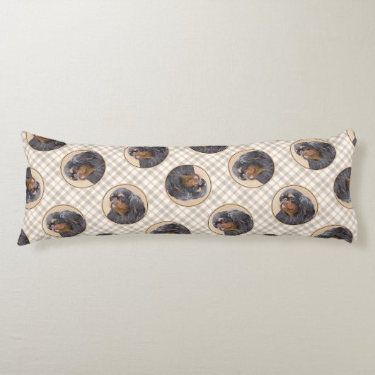 Engelse Speelgoed Spaniel schilderij King Charles  Lichaamskussen (Voorkant)