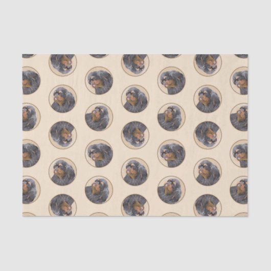 Engelse Speelgoed Spaniel schilderij King Charles  Tissuepapier (Voorkant)