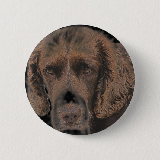 Engelse Springer Dogs Ronde Button 5,7 Cm (Voorkant)