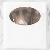 Engelse Springer Ovale Sticker (Tas)