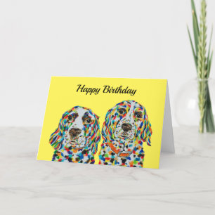 Engelse Springer Spaniel Birthday Kaart