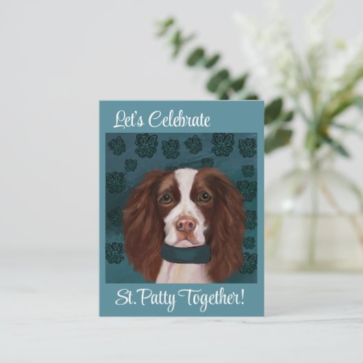 Engelse Springer Spaniel Briefkaart (Staand voorkant)