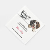 Engelse Springer Spaniel Bruiloft Dank u Servet (Hoek)
