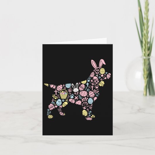 Engelse Springer Spaniel Bunny Easter Egg Easter D Kaart (Voorkant)