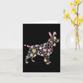 Engelse Springer Spaniel Bunny Easter Egg Easter D Kaart (Gele Bloem)