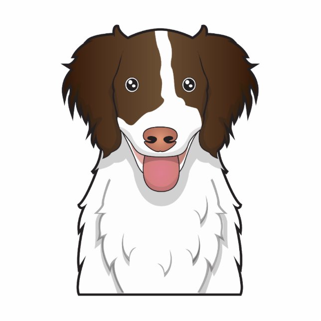Engelse Springer Spaniel Cartoon Staand Fotobeeldje (Voorkant)