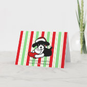 Engelse Springer Spaniel Christmas Cartoon Feestdagen Kaart (Achterkant)