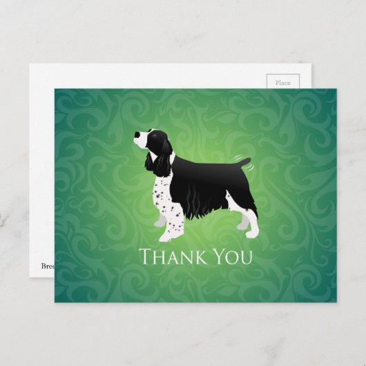 Engelse Springer Spaniel Dank u Briefkaart (Voorkant / Achterkant)