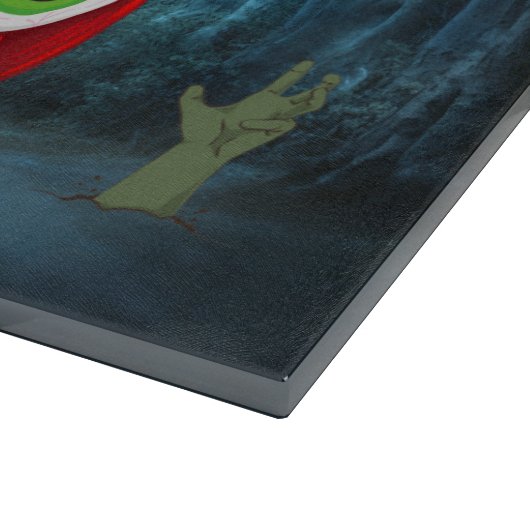 Engelse Springer Spaniel dog Car Scary Halloween Snijplank (Hoek)