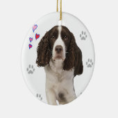 Engelse Springer Spaniel Dog Keramisch Ornament (Rechts)