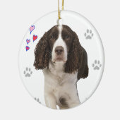 Engelse Springer Spaniel Dog Keramisch Ornament (Links)