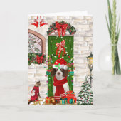 Engelse Springer Spaniel Dog Kerstmis Kaart (Voorkant)