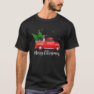 Engelse Springer Spaniel Dog Riding Red Truck Chri T-shirt