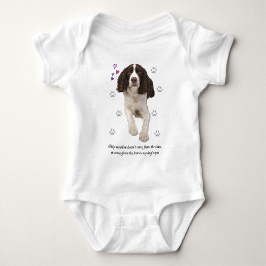 Engelse Springer Spaniel Dog Romper (Voorkant)