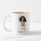 Engelse Springer Spaniel Dog Tweekleurige Koffiemok (Links)