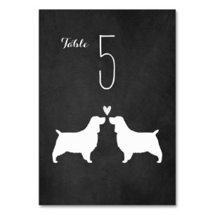 Engelse Springer Spaniel Dogs Wedding Reception Kaart