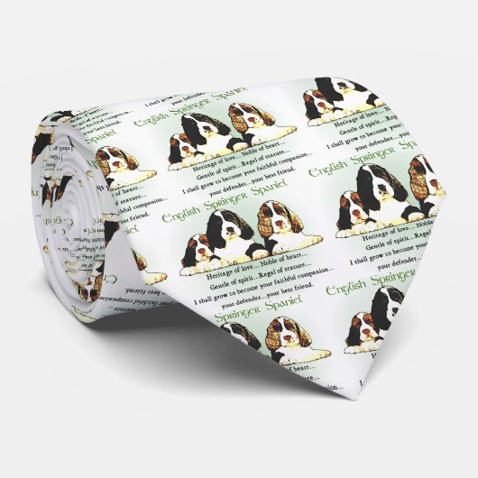 Engelse Springer Spaniel Gifts Stropdas (Opgerold)