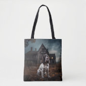 Engelse Springer Spaniel Halloween Scary Draagtas (Voorkant)