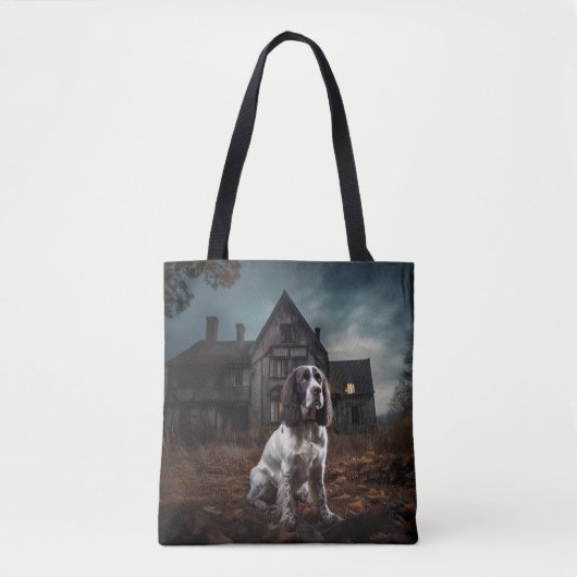 Engelse Springer Spaniel Halloween Scary Draagtas (Voorkant)