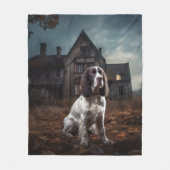 Engelse Springer Spaniel Halloween Scary Fleece Deken (Voorkant)