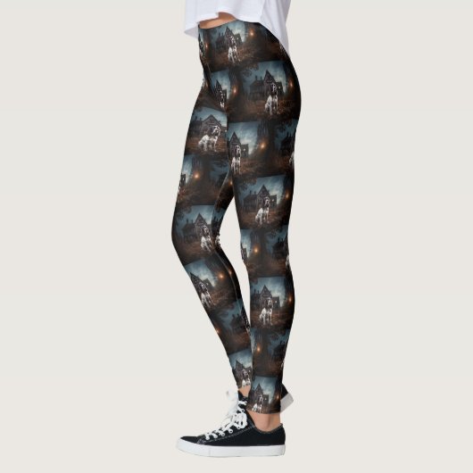 Engelse Springer Spaniel Halloween Scary Leggings (Links)