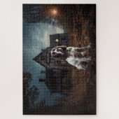 Engelse Springer Spaniel Halloween Verschrikkelijk Legpuzzel (Verticaal)