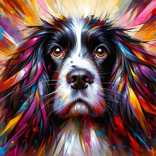 Engelse Springer Spaniel hond acryl kunstprint Legpuzzel