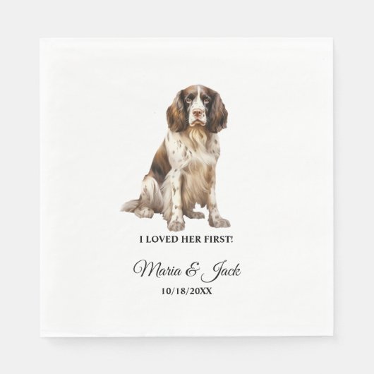 Engelse Springer Spaniel hond Ik hield van haar ee Servet (Voorkant)