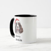 Engelse Springer Spaniel hond kerstmuts Kerstmis Mok (Voorkant links)