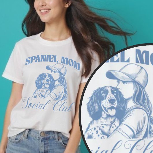 Engelse Springer Spaniel Hond Mama Social Club Vro T-shirt