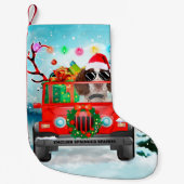 Engelse Springer Spaniel-hond met kerstcadeaus Kleine Kerstsok (Voorkant)