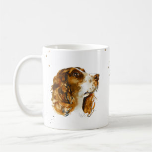Engelse Springer Spaniel Hond Puppy Aquarel Koffiemok