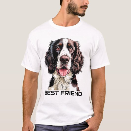 Engelse Springer Spaniel hond T-shirt (Voorkant)