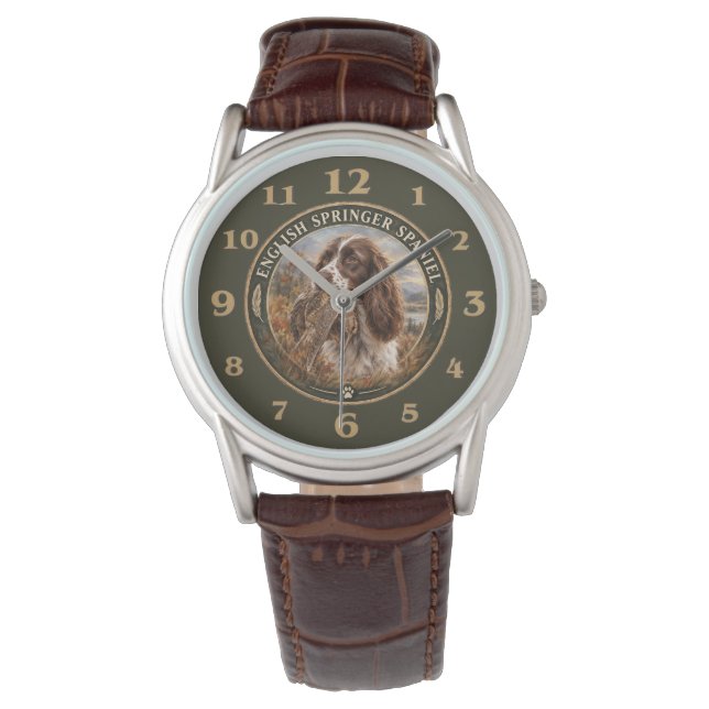 Engelse Springer Spaniel  Horloge (Voorkant)